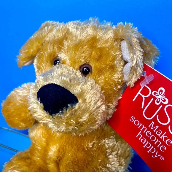 RUSS BERRIE NWT LUVVIES PUPPY SUPER SOFT BEANIE PLUSH MAKE SOMEONE HAPPY 2019 - Picture 3 of 11
